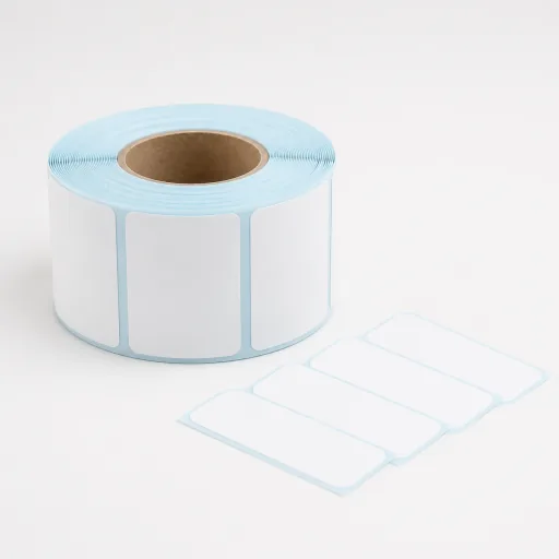 Roll of blank vial labels