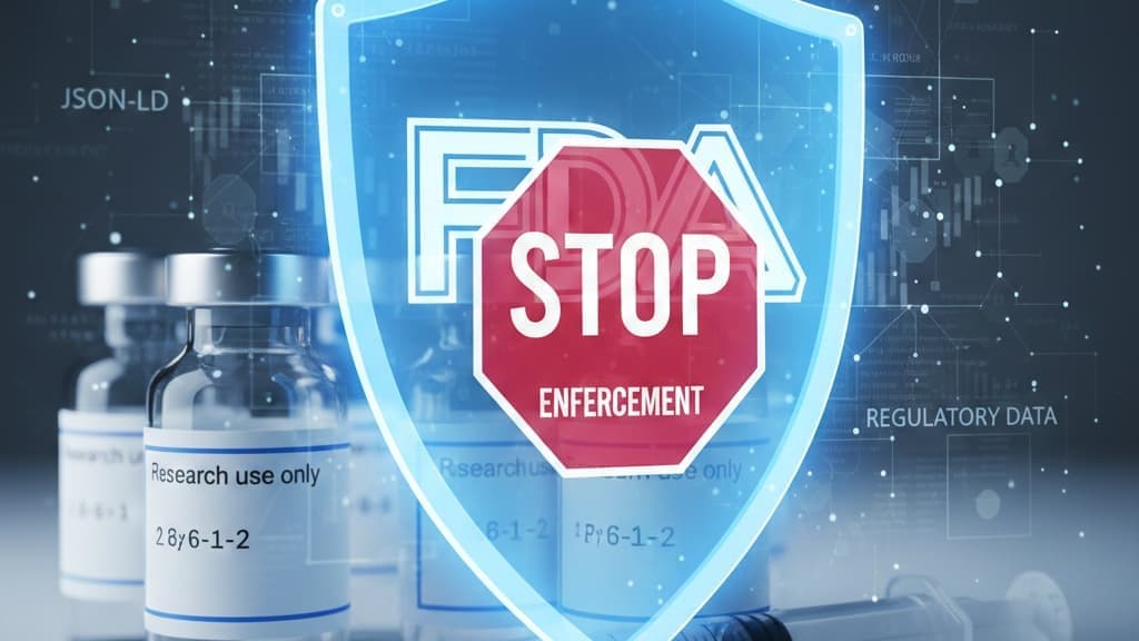 News hero image summarizing FDA February 2026 enforcement actions on non-approved GLP-1 products.